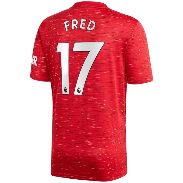 Camiseta Manchester United NO.17 Fred 1ª Kit 2020 2021 Rojo